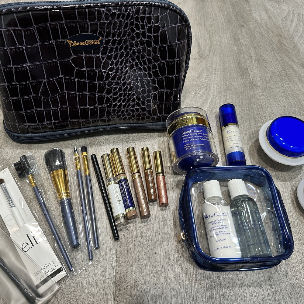 SeneGence Makeup and Skincare Set with Black Cosmetic Bag